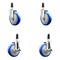 Service Caster 5 Inch 316SS Blue Poly Swivel 1-3/8 Inch Expanding Stem Caster Brake SCC, 2PK SS316EX20S514-PPUB-BLUE-2-TLB-2-138 - alternate 5